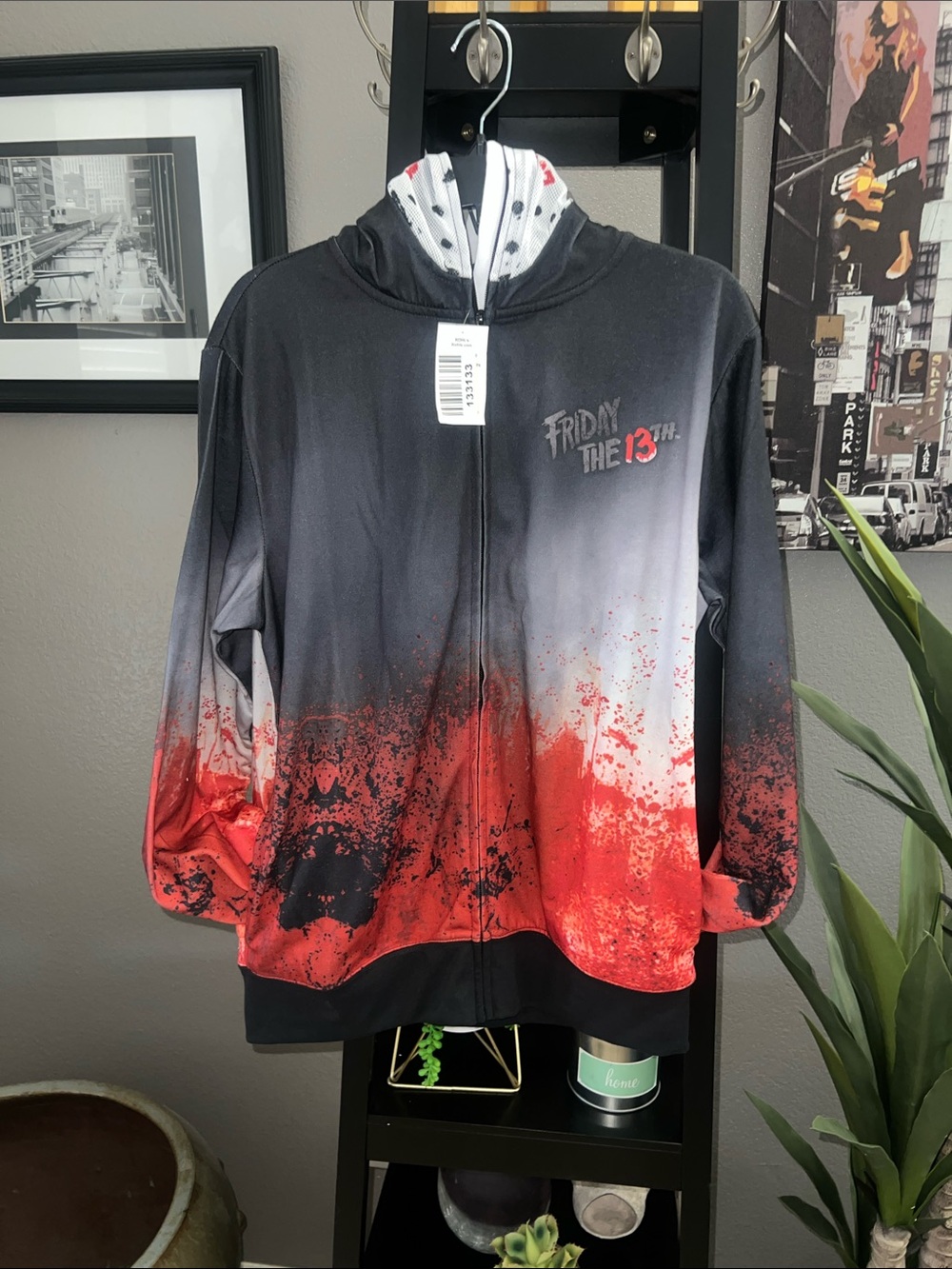 Kohl's Friday the 13th Black,Gray,White and Lots of Red Full Zip Hoodie